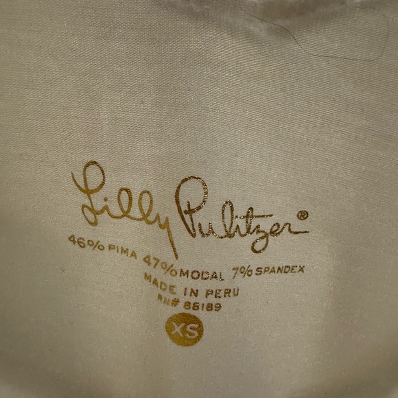 Lilly Pulitzer Cream Ruffle Top - Picture 3 of 3